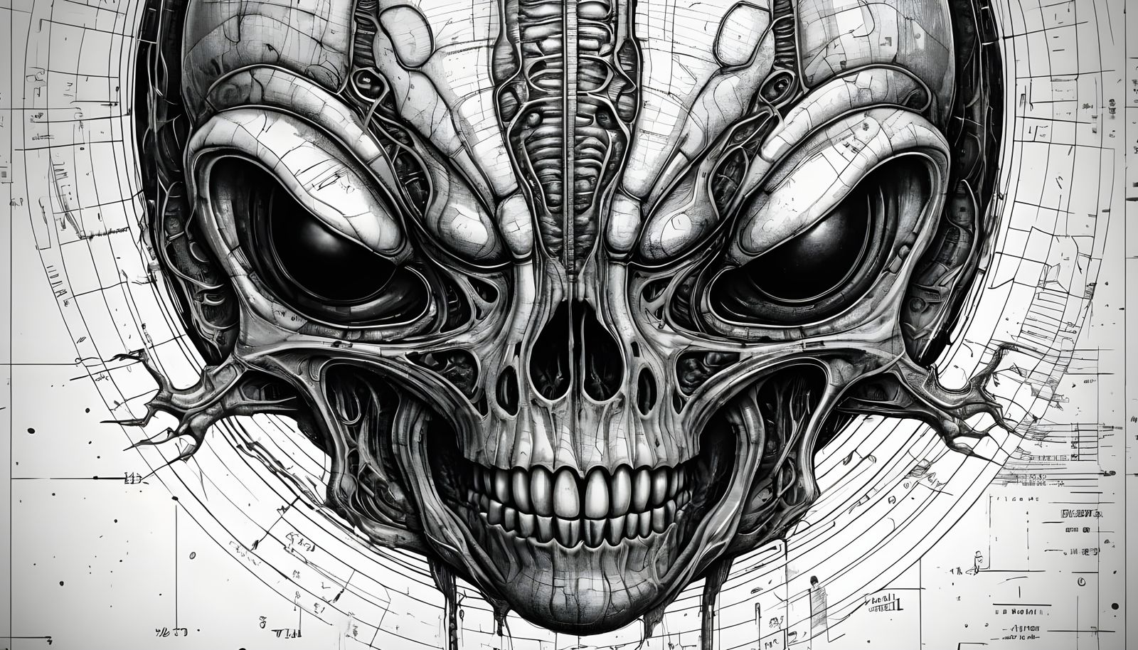 Detailed Alien Embryo Dissection: Technical Schematic