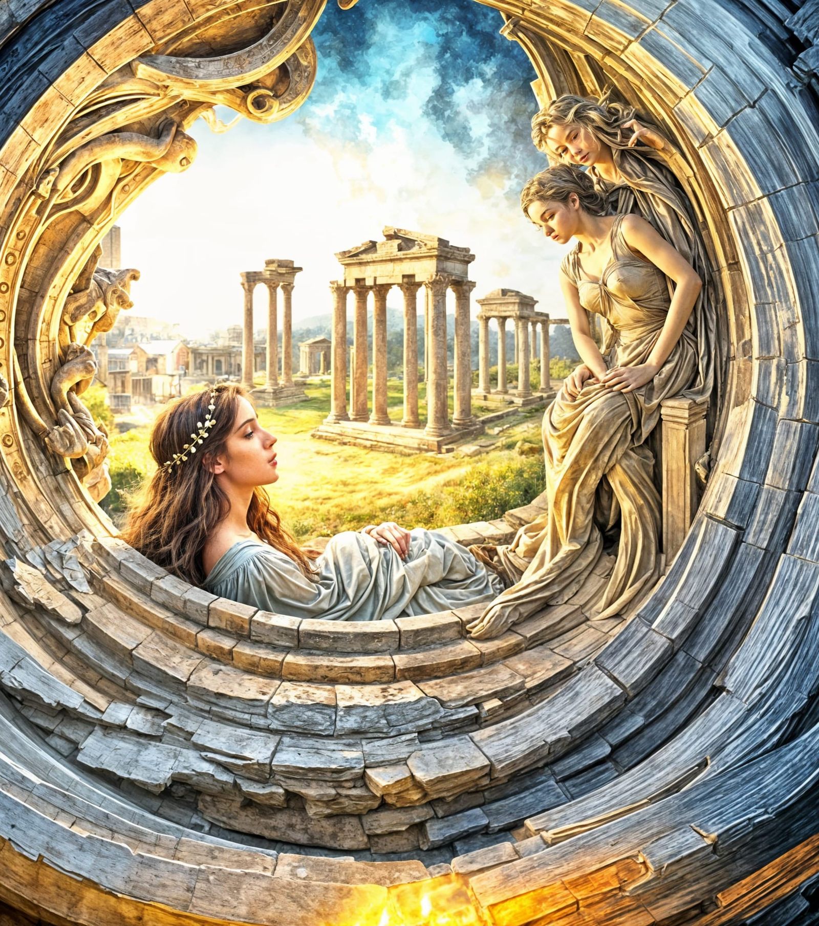 Caught in that sensual music 

All neglect monuments of unag...