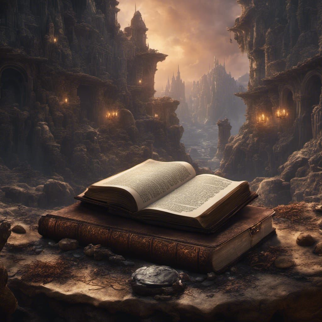 Detailed Bible Matte Painting in Deep Color