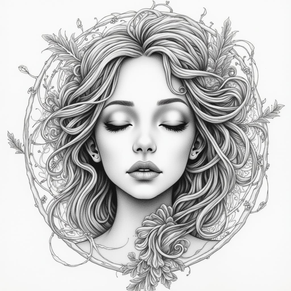 Spiritual Woman in Ethereal Realism