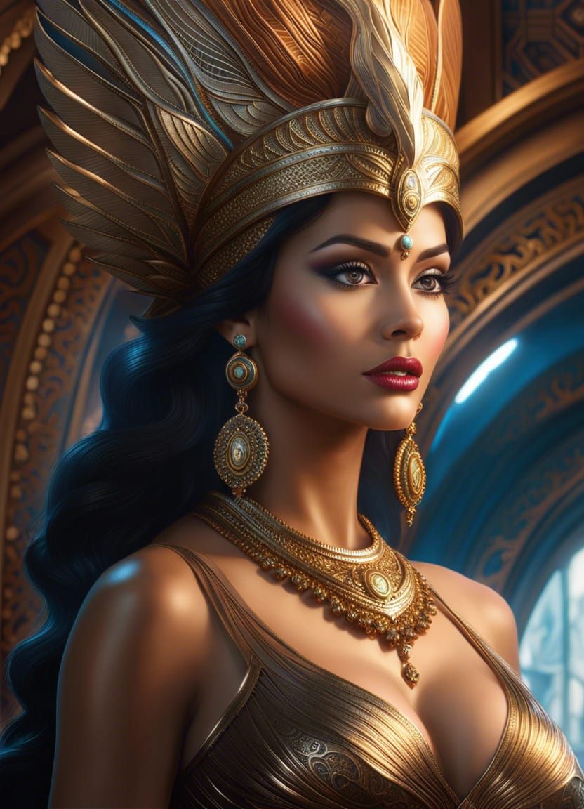 Beautiful Goddess of Sensuality: Matte Painting
