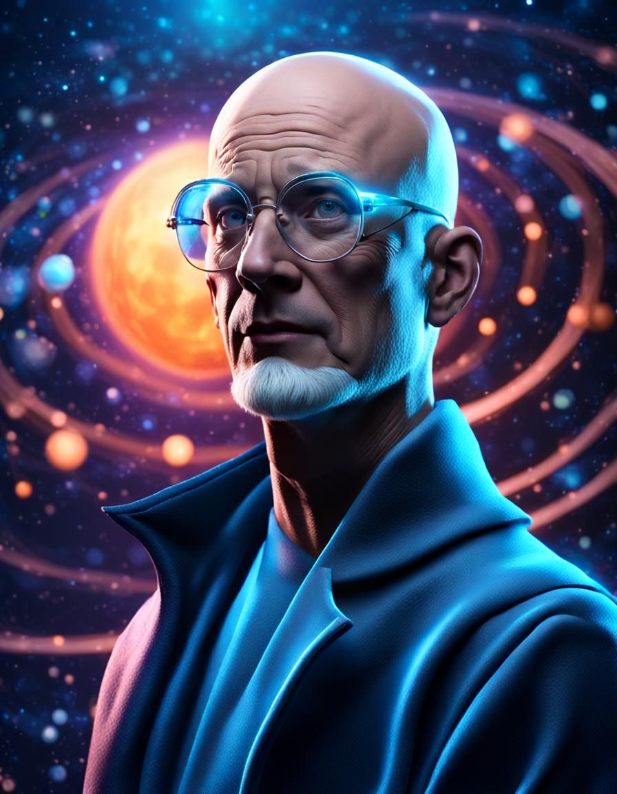 Scientist from Another Universe Portrait in 8K