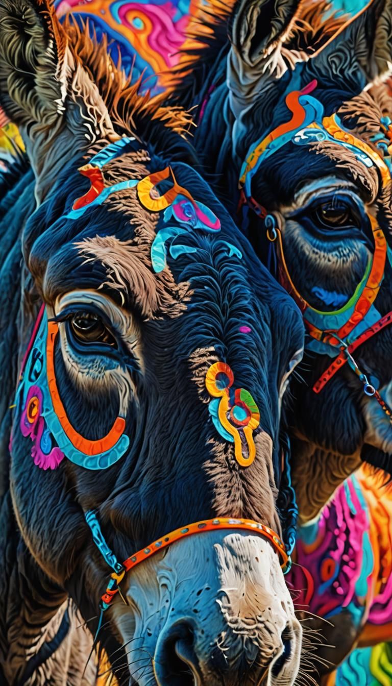 Surreal Donkeys in Nostrils: A Macro Dreamscape