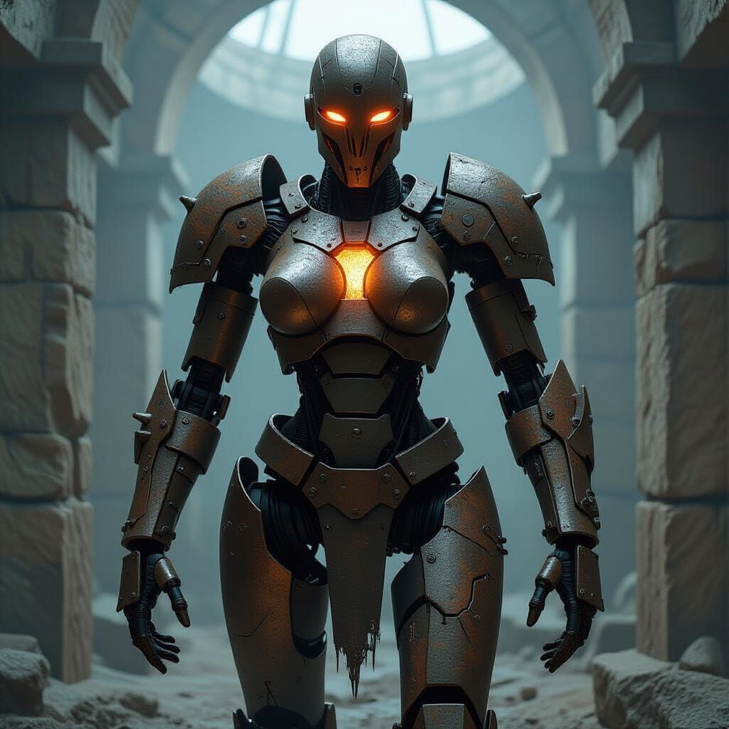 Iron Golem in Biomechanical Style