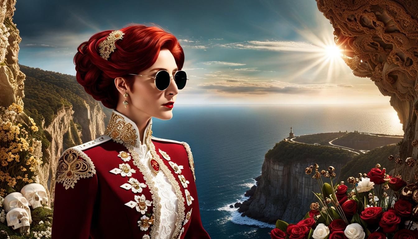 Empress of the Terran Imperium in Power Suit with Skull and ...