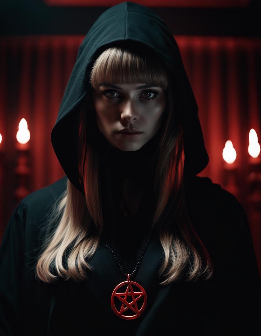 Cinematic portrait half body of a young beautiful woman, ver...