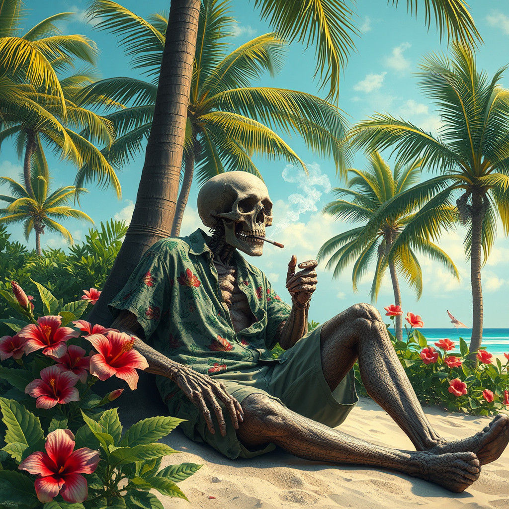 Zombie Smoker's Paradise: Gritty Meets Surreal