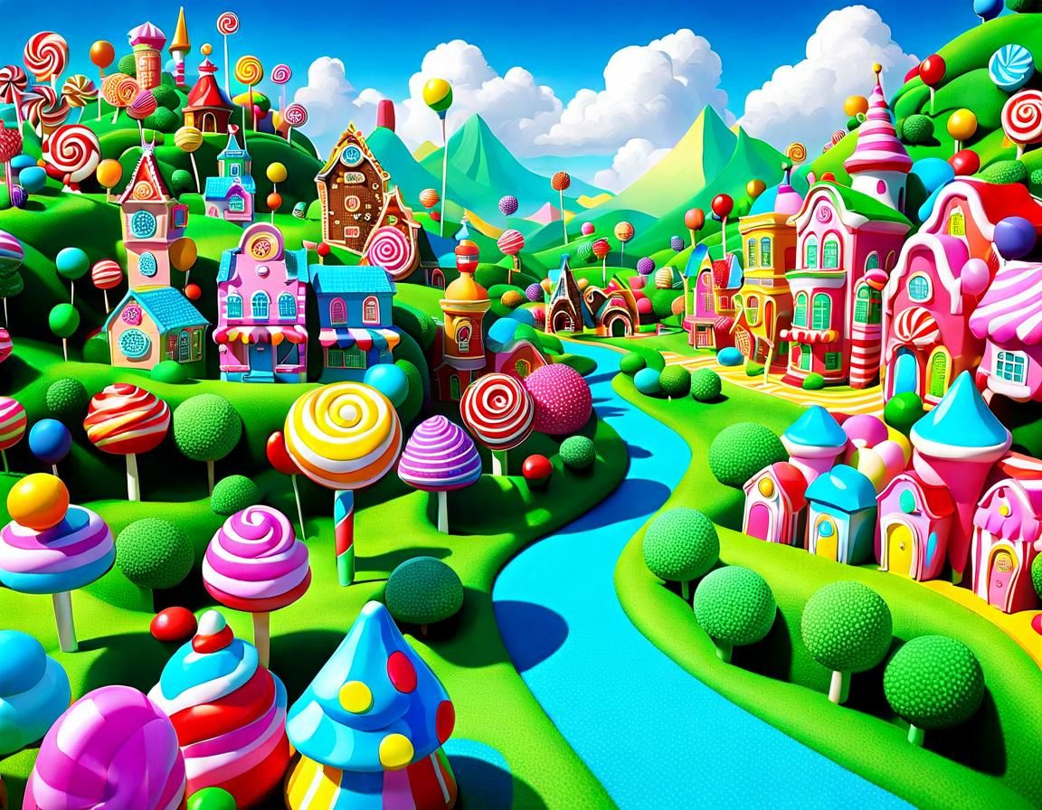 Intricately Detailed Candyland Town Design
