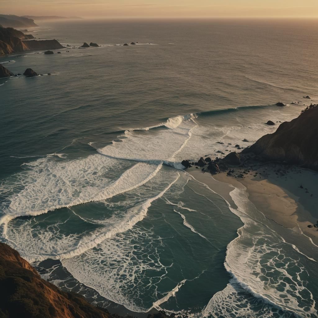 Dramatic Pacific Coast Sunset Film Still