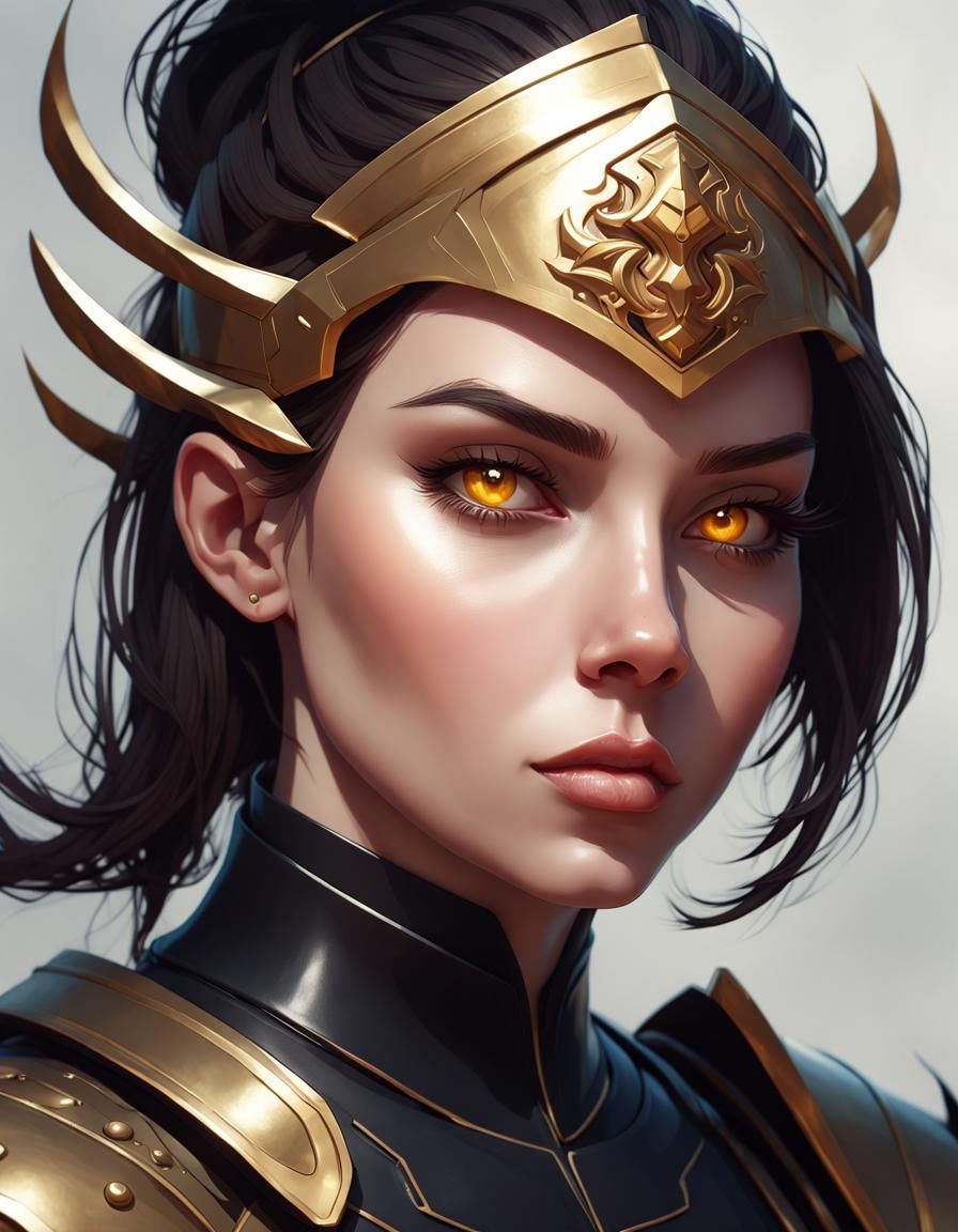 Detailed Dark Fantasy Portrait of a Goth Artificer