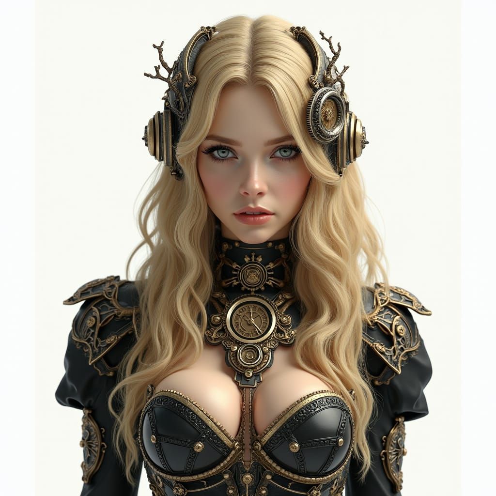 Ethereal Victorian Gothic Cyberpunk Goddess