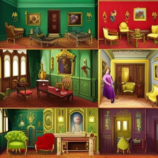 Real Life Cluedo Scene in Detailed Matte Painting