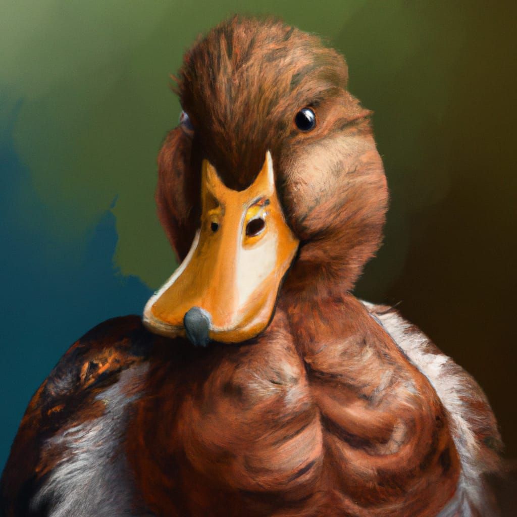 Sneaky Duck Spy in Oil Painting Style