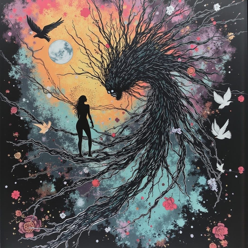 Angel of Memories Screaming Amidst Shattered Mirrors