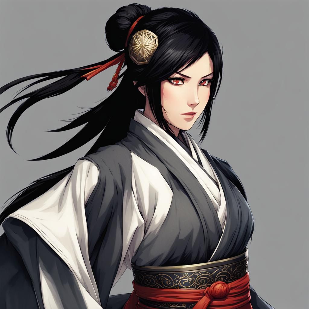 Hingashi Ninja Woman in Final Fantasy Anime Style