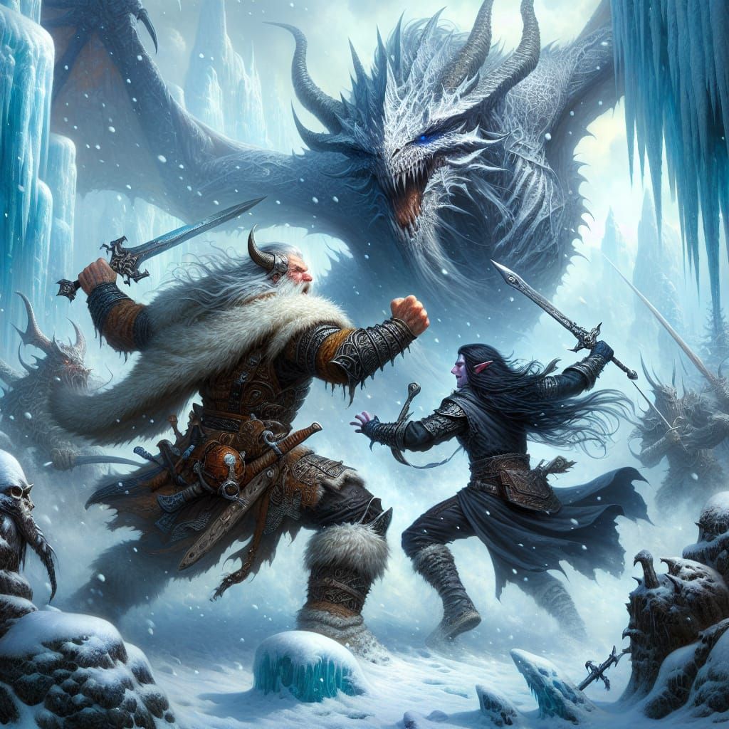 Epic Battle Against Icingdeath in a Snowy Cave