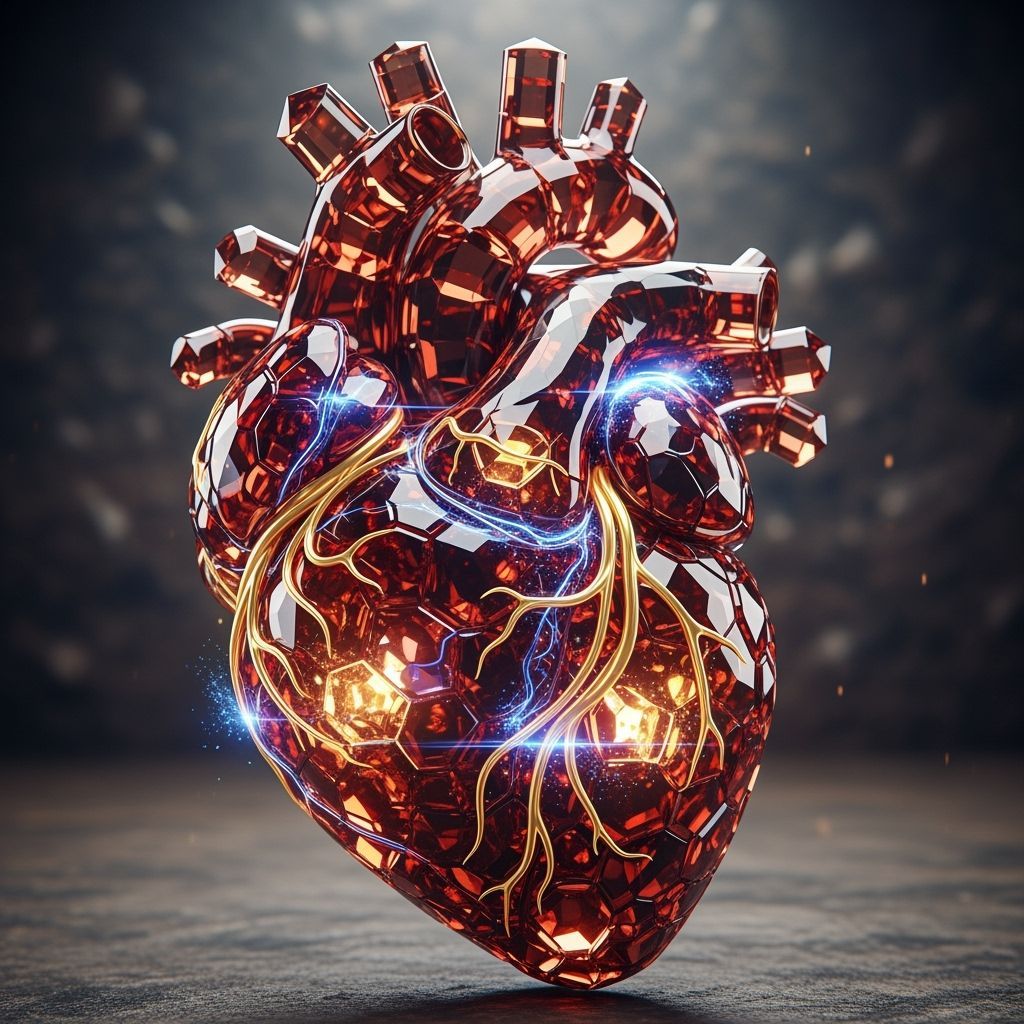 Crystalline Heart: Mystical, Scientific, Hyperrealistic Art