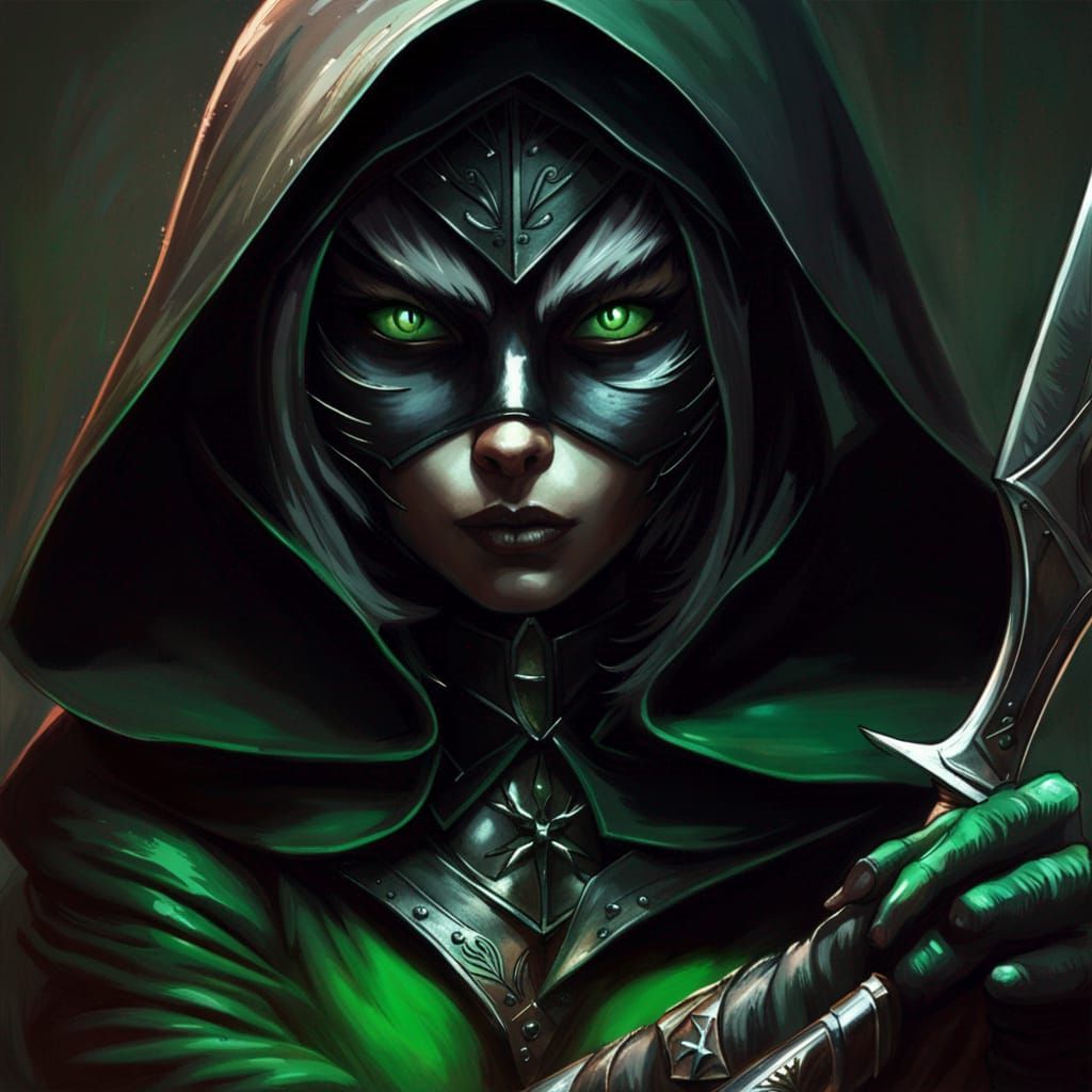 Cat Assassin with Dagger, in Fantasy Style
