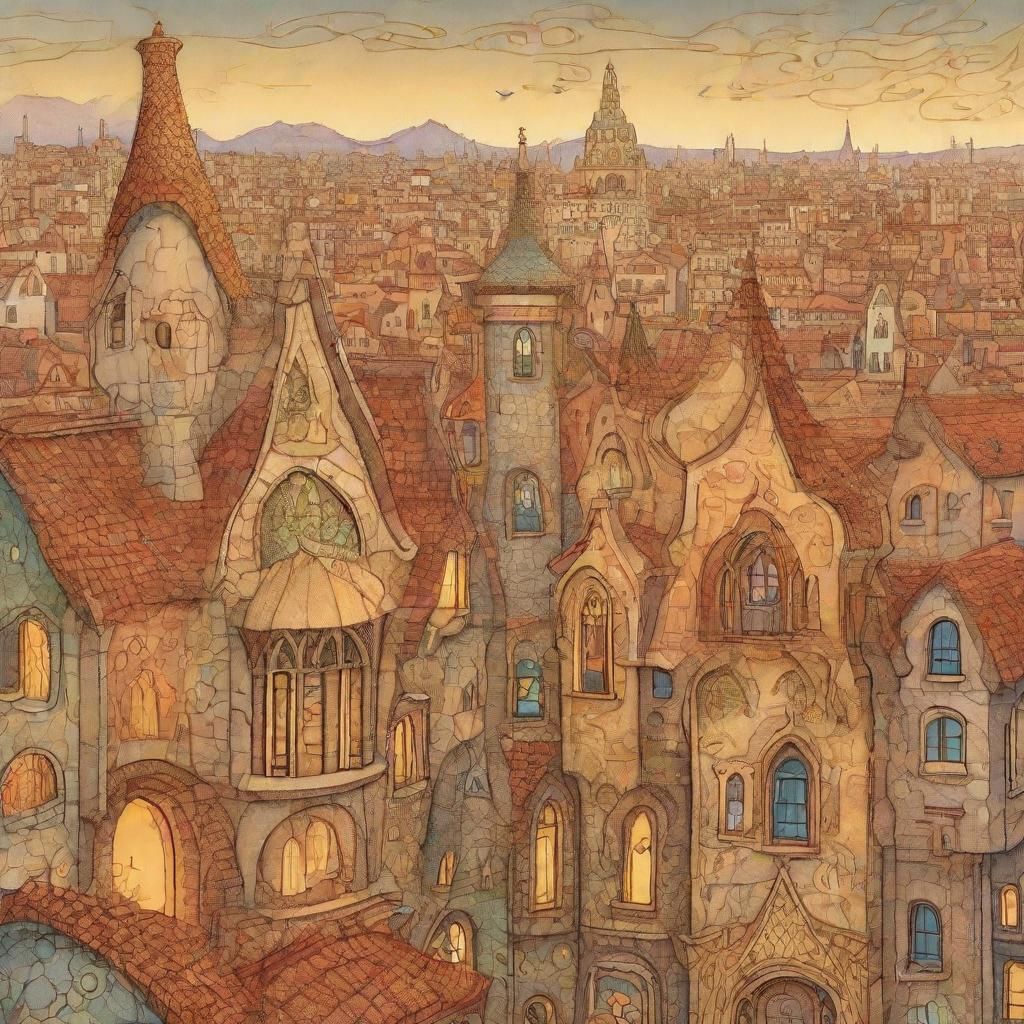 Ornate Keyholes Adorn Mystical City Inspired by Gaudí