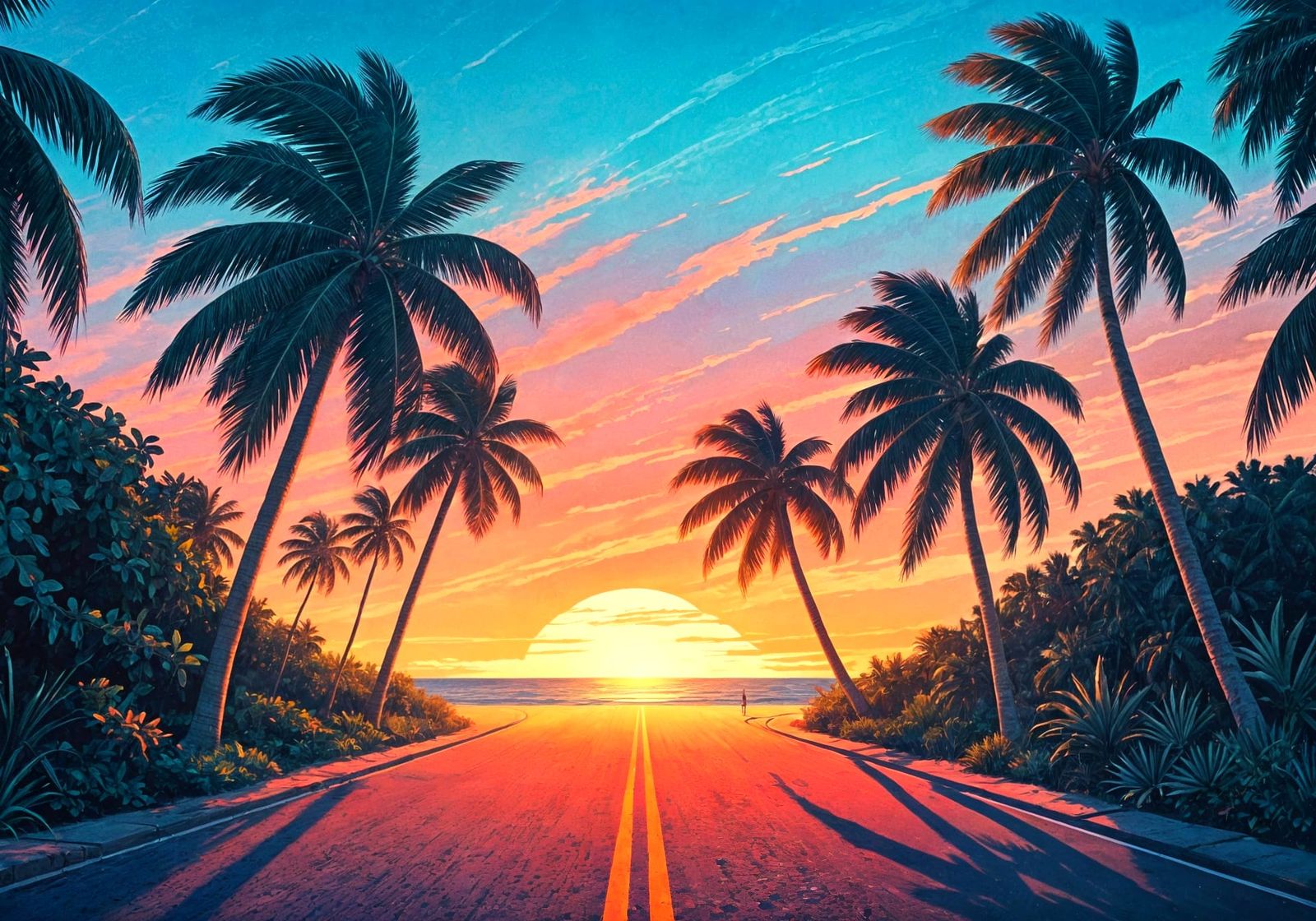 Miami Vice inspired landscape.