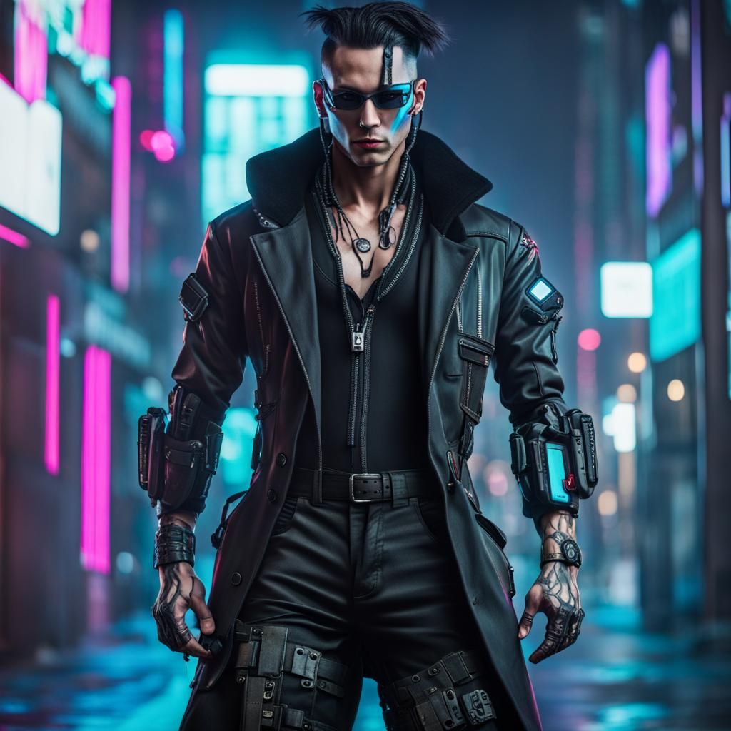 Cyberpunk Tru Valentino Lookalike Full Body