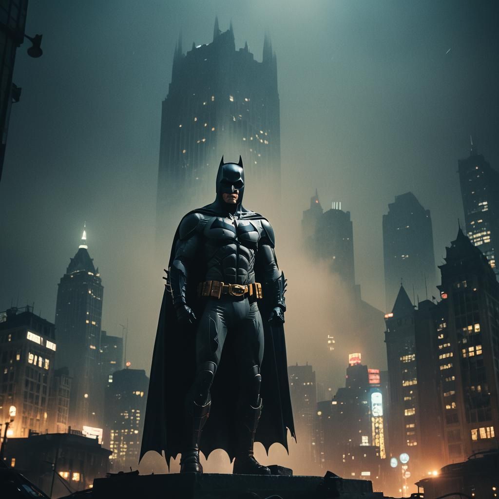 Batman in Gotham: Cinematic 8K Film Still