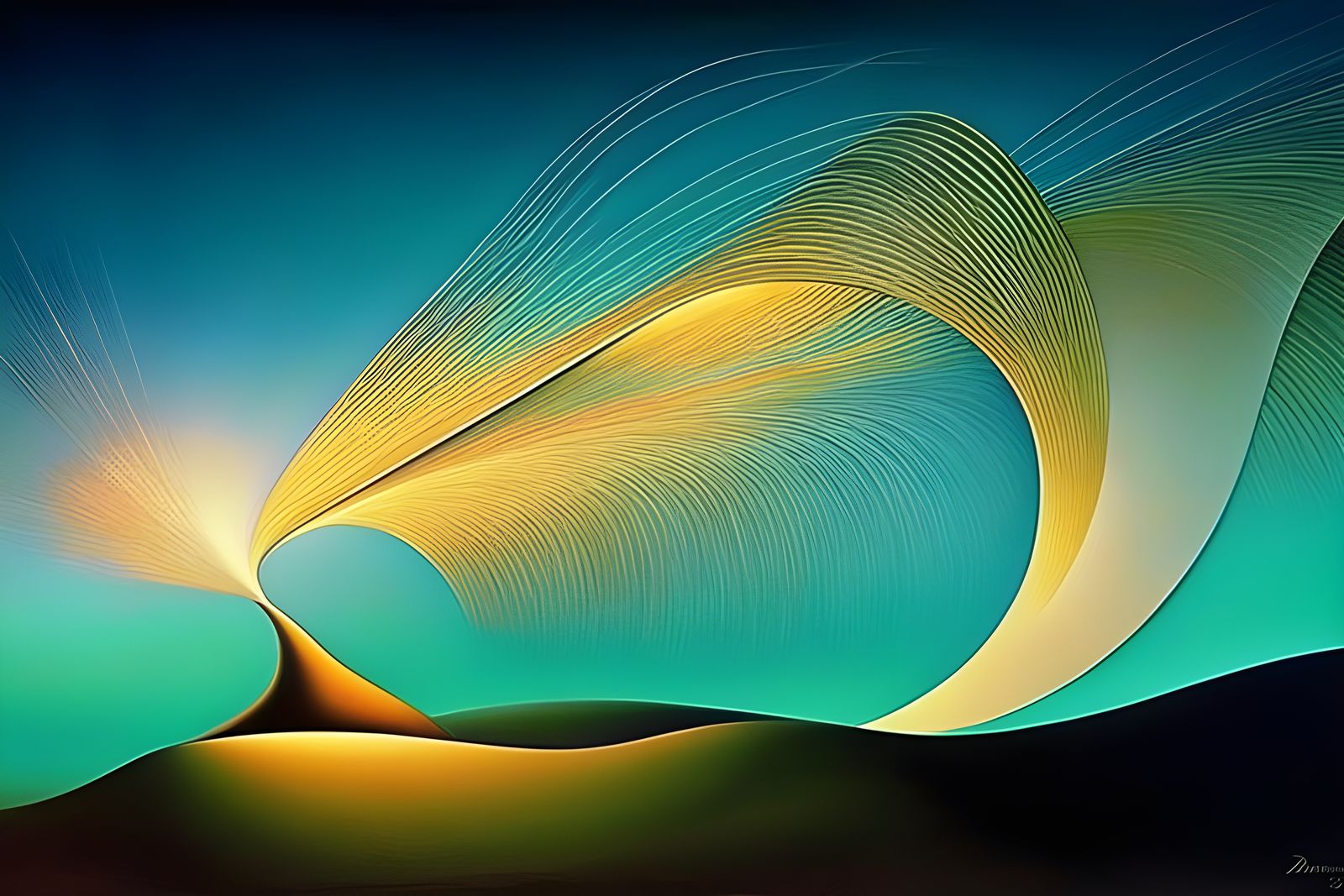 Dreamlike Abstract Illusionism with Light Rays and Particles