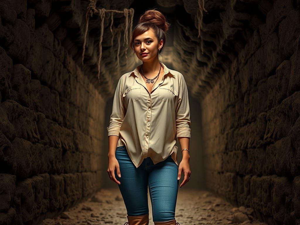 Egyptian Queen in Ancient Tomb in Photorealistic Art