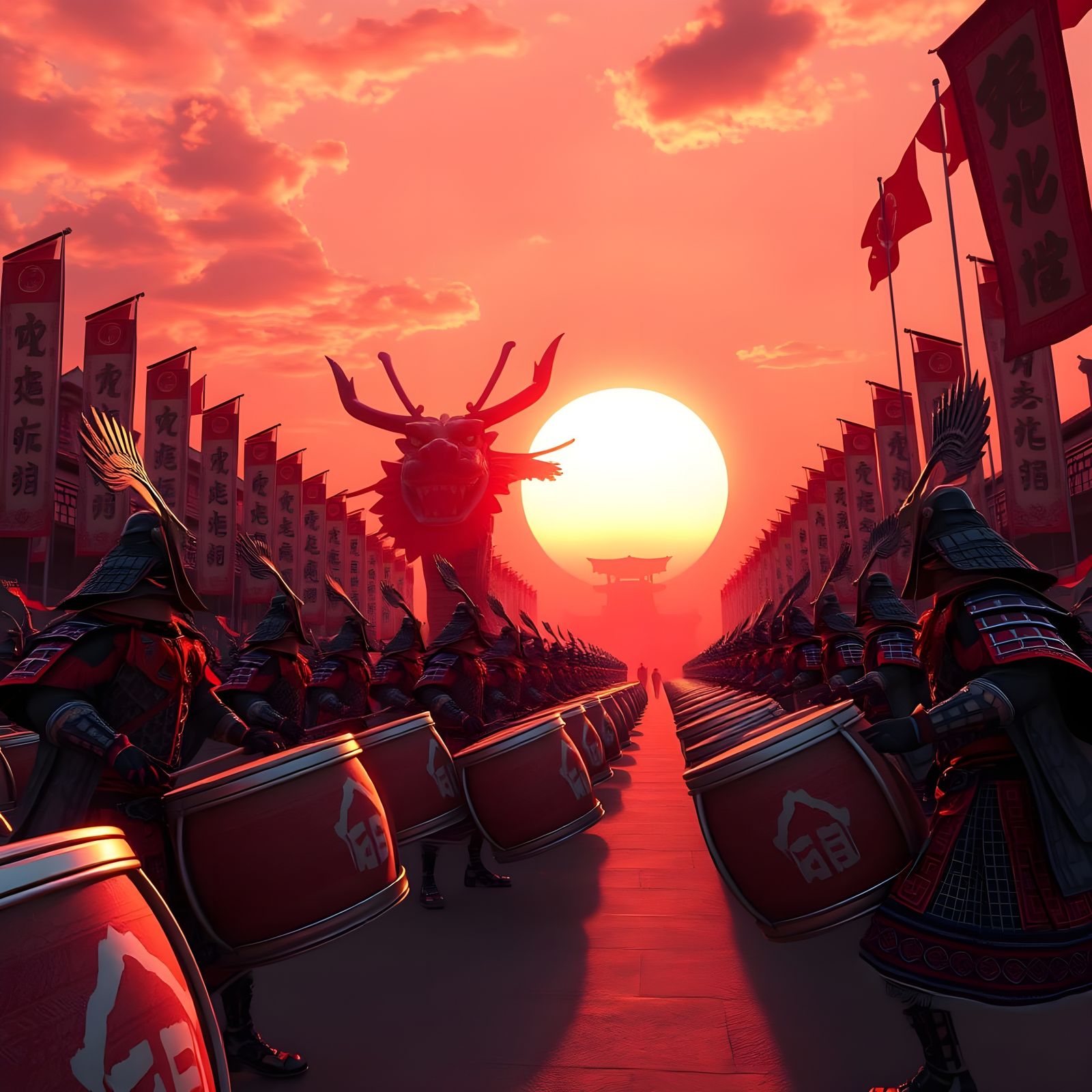 Rising Sun Drum Corps Procession