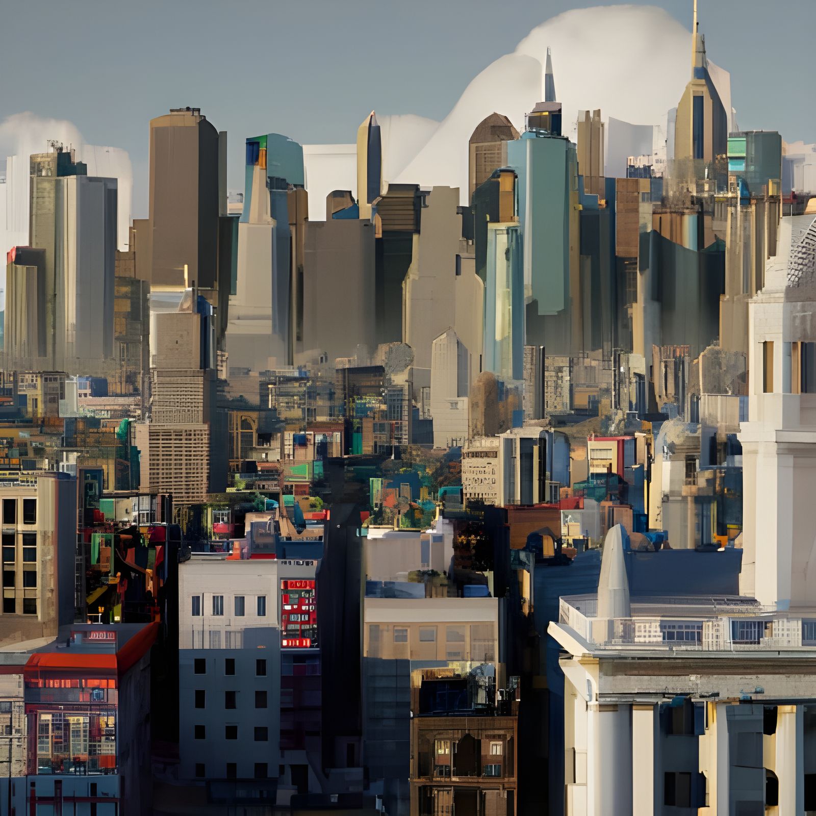Claymation New York City Skyline in Disney Style