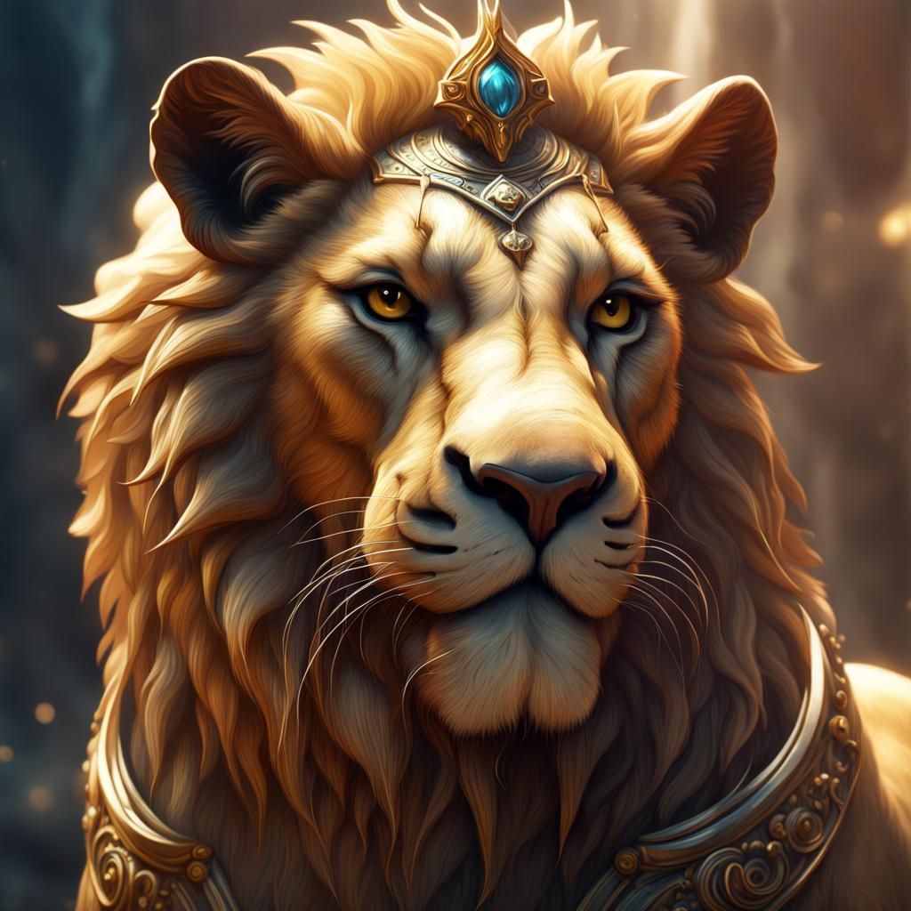 Angelic Lioness Griffin Fantasy Concept Art