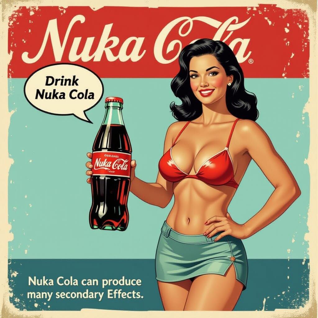 Nuka Cola Vintage Advertisement Poster