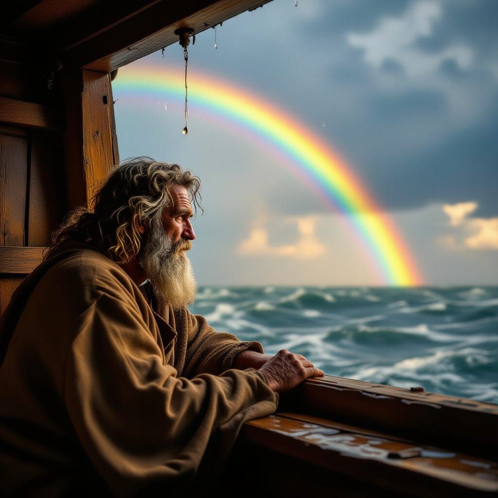 Noah's Rainbow: Photorealistic Ark Porthole View