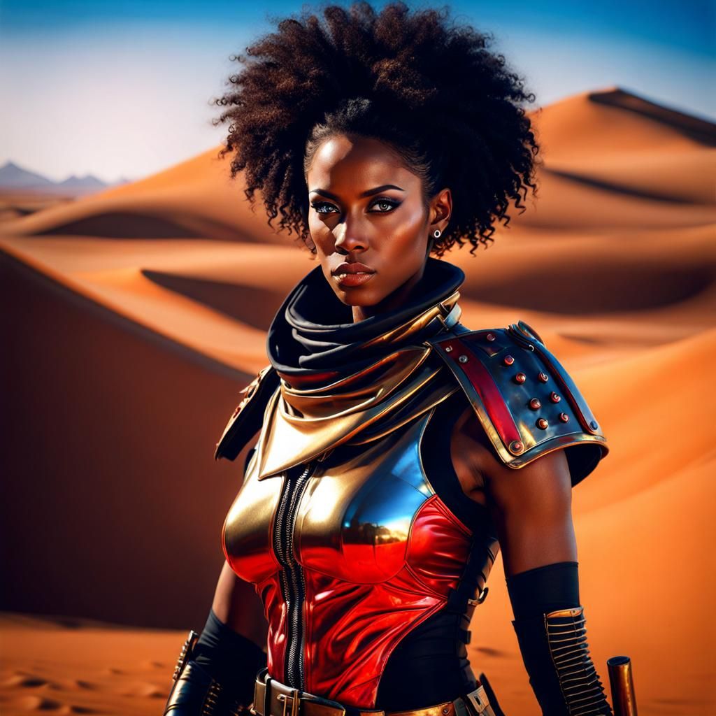 Fremen Warrior Portrait in Desert Warrior Style