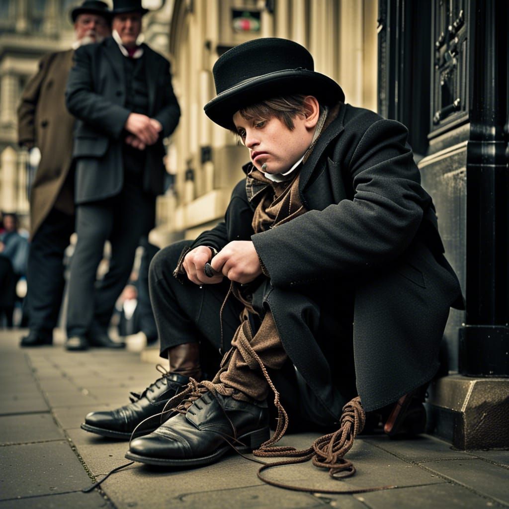 Victorian Urchin's Mischief in London