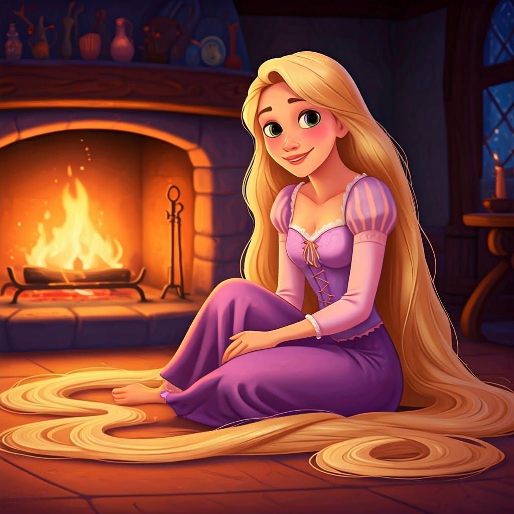 Rapunzel by Firelight, Disney Animation Style