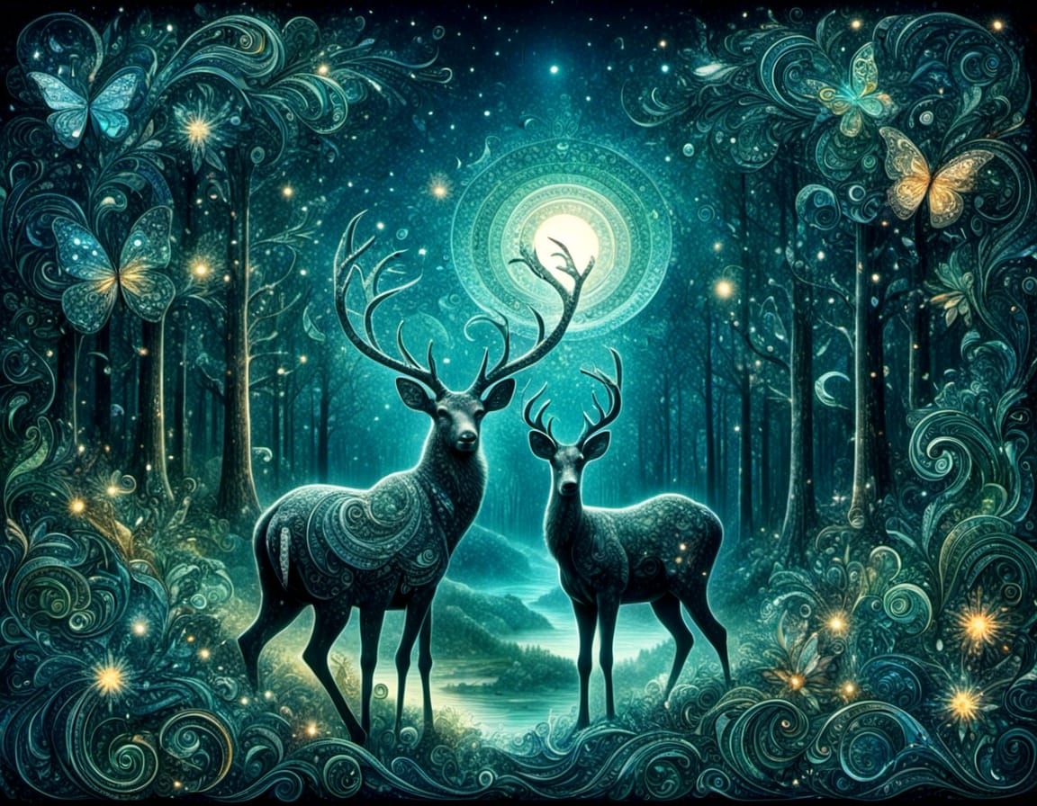Word Art: Compassion in a Starry Forest