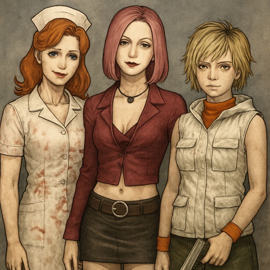 Lisa Garland, Maria and Heather Mason from the Silent Hill franchise