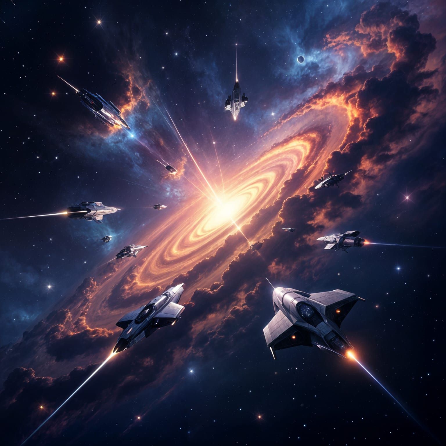 Interstellar Overdrive: Triangle Ships in Space