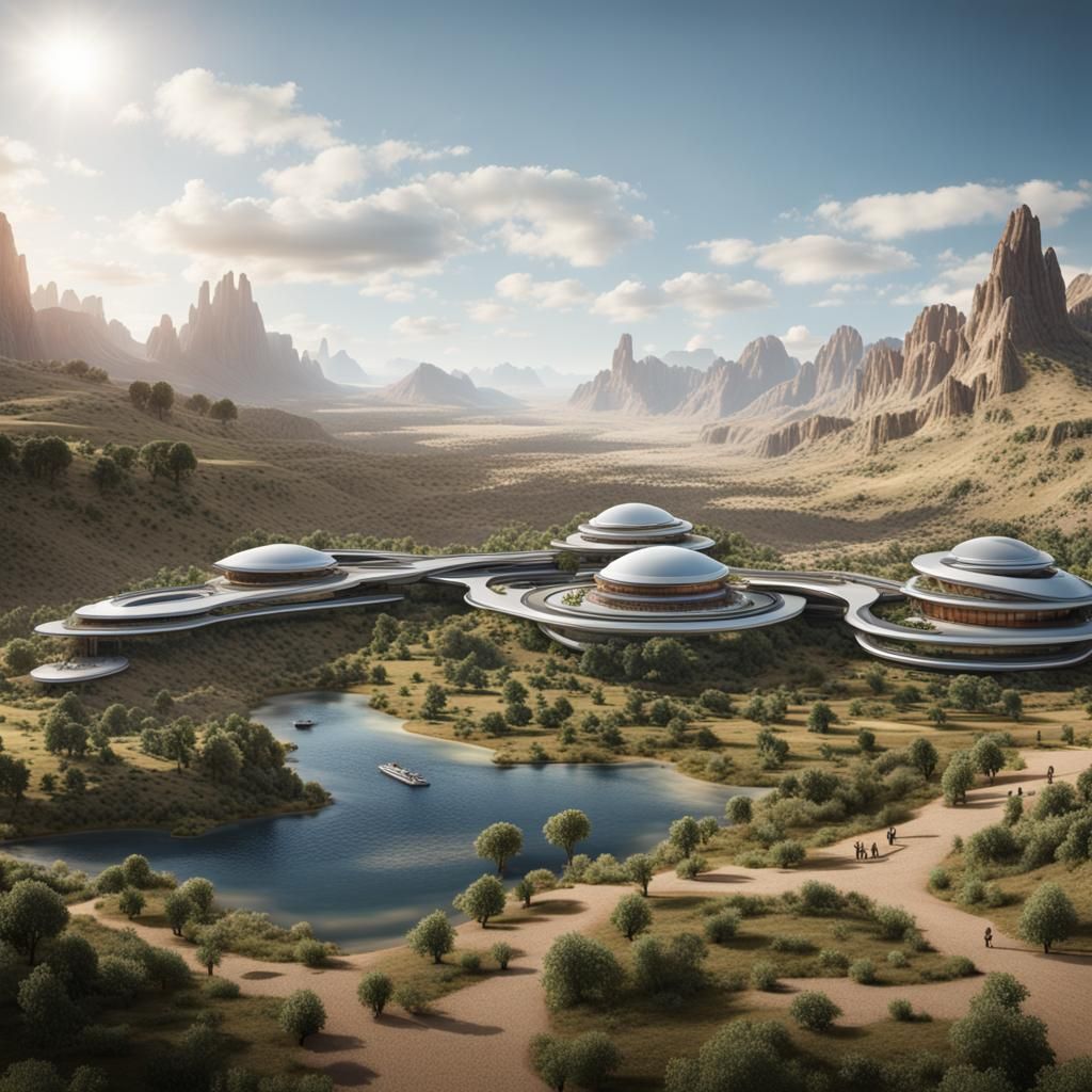 Future Utopia in Hyperrealistic Detail