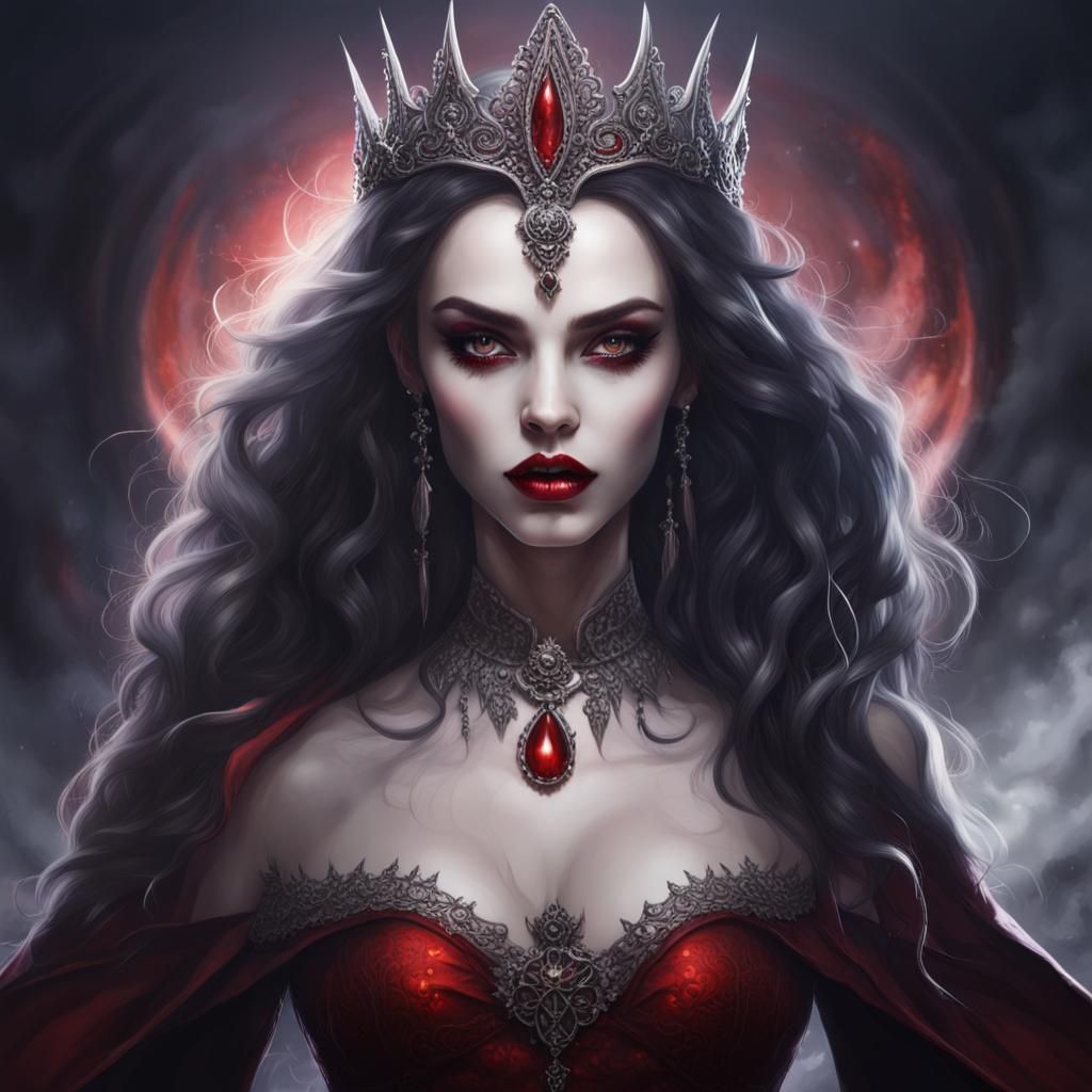 Vampire Queen Displaying Powerful Magic