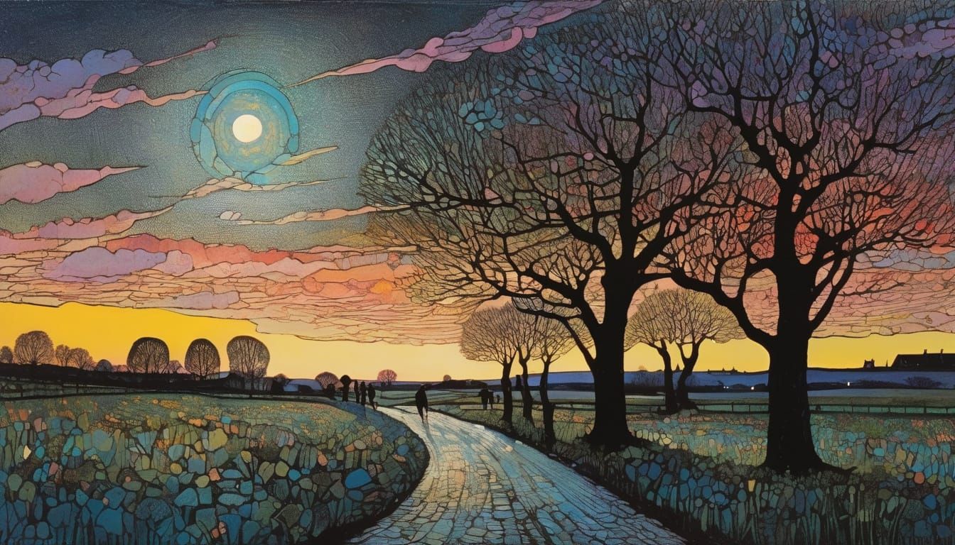 Twilight Landscape in Vibrant Color