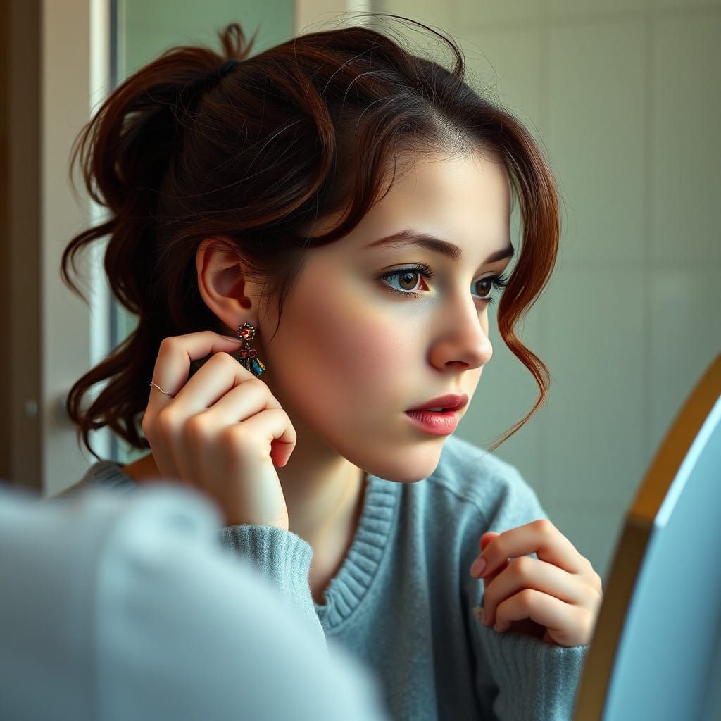 Youthful Irish Woman in Soft Focus, Captured in Cinematic 8K