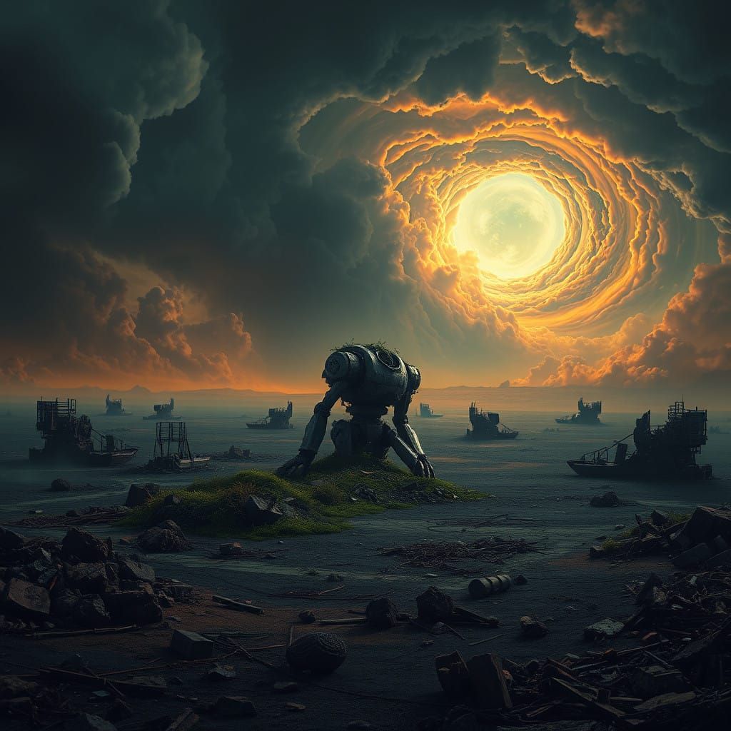 Catastrophic Beauty: AI's Vision of Apocalypse