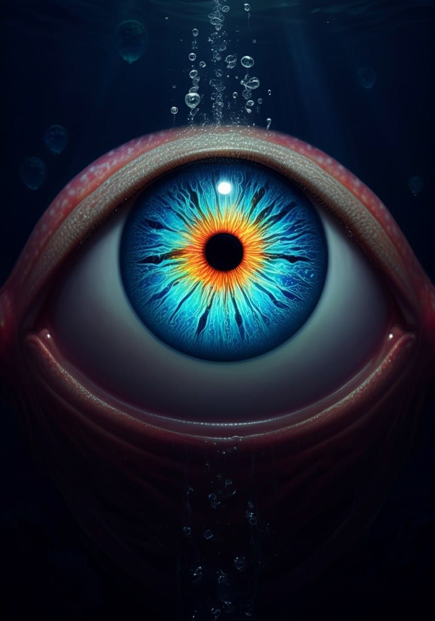 Mesmerizing Sea Glass Eyes in a Netherworld