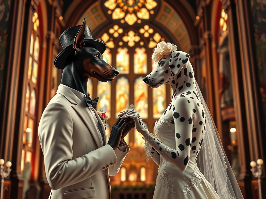 Ethereal Wedding Moment in Ornate Church