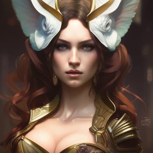 Dark Fantasy Portrait of Muscular Female Commoner