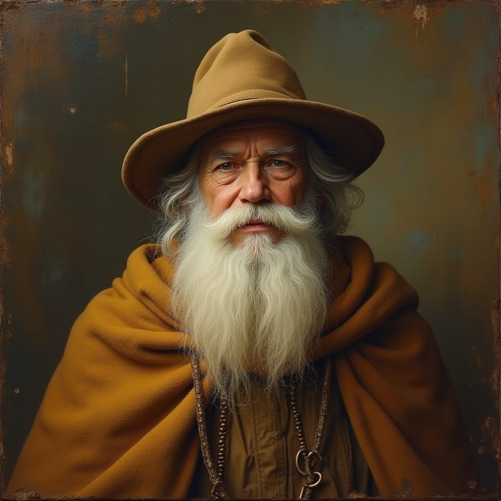 Elderly Sage in Earthy Splendor