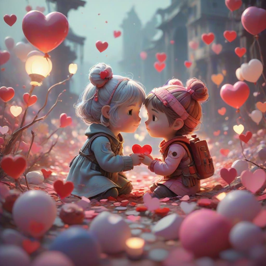 Ethereal Valentine's Day Card in Cinematic Unreal Engine 5 S...