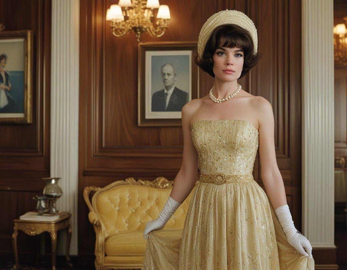 Elegant 1960s-Inspired Portrait of Sophistication